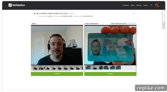 Namecheap Unveils Validation.com for Secure ID Verification 2 Picture of a selfie next to a government-issued ID on Validation.com, illustrating robust identity verification for businesses