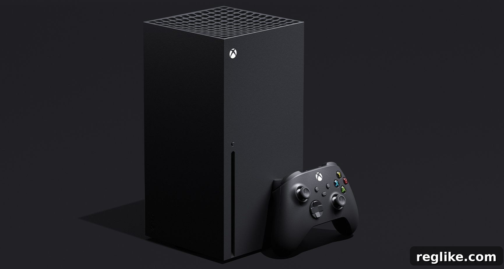 Deconstructing X The Primer for Play 2 Picture of Xbox Series X, a tall black box shape and a game controller