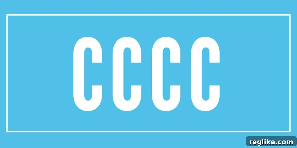 Unpacking December's 4-Character Domain Sales 2 The letters CCCC on blue background