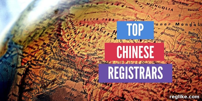 Unveiling China's Top 10 Domain Registrars 2 Picture of globe focused on China with word "top chinese registrars"