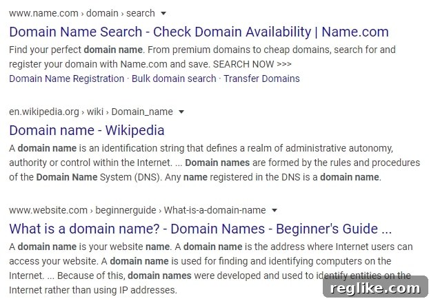 The Uncertain Future of Google Search Favicons 2 A google search results page, illustrating a cleaner design without favicons currently under testing.