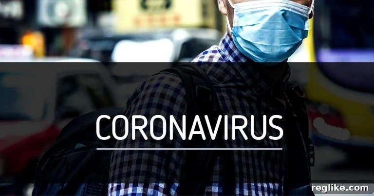 ICANN Postpones Event Amid COVID Concerns 2 Man wearing surgical mask with "Coronavirus" overlay, symbolizing global health concerns and the widespread disruption of international events