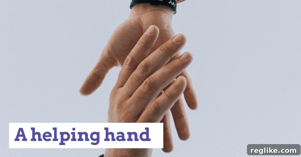 Domain Investors Rally on Twitter for Aid 2 Two hands joining together with the words "A helping hand" - symbolizing community support and aid during difficult periods.