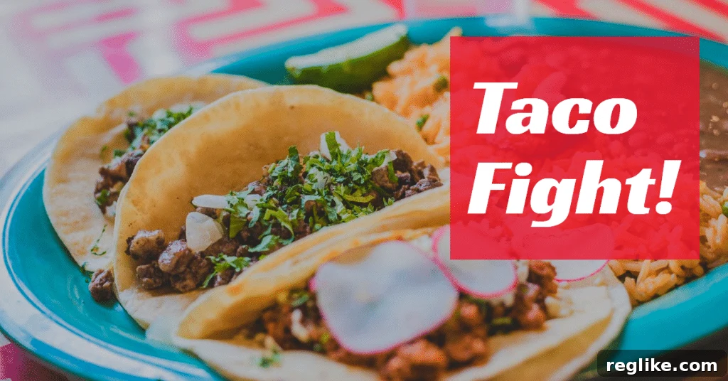 Taco Feud Turns into Digital Land Grab 2 A plate of delicious tacos representing the 'Taco Fight!'
