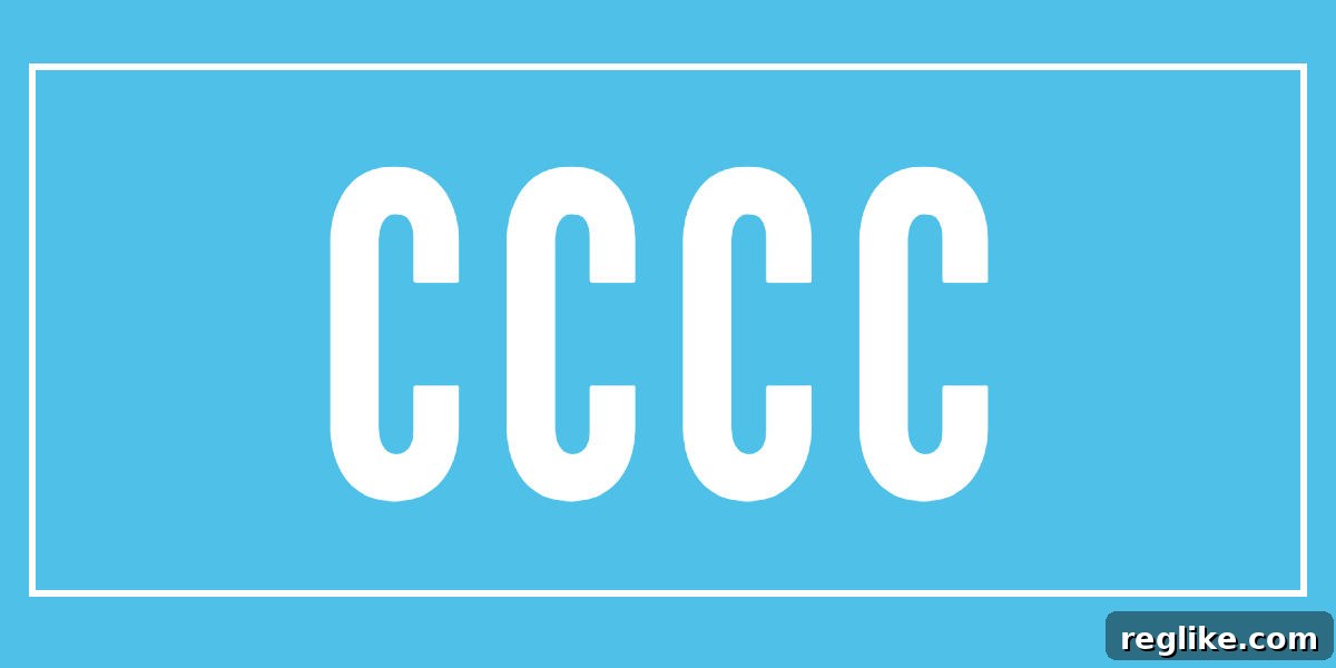 Unpacking March's 4-Char Domain Sales 2 The letters CCCC on blue background