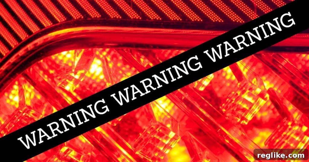 Claim Your NameJet Domain Wins 2 Picture of flashing light with the word "warning" repeated three times across a black box