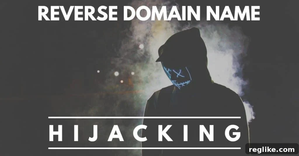 Siemplify, $58 Million Rich, Attempts Reverse Domain Hijacking 2 Picture of masked man with the words reverse domain name hijacking