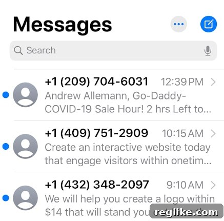 Registrars Must Remove Phone Numbers from Whois 2 A screenshot of iPhone messages