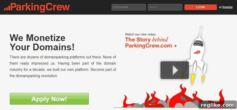 Report Highlights CentralNic's Domain Parking Strategy 2 ParkingCrew Domain Monetization Service Homepage