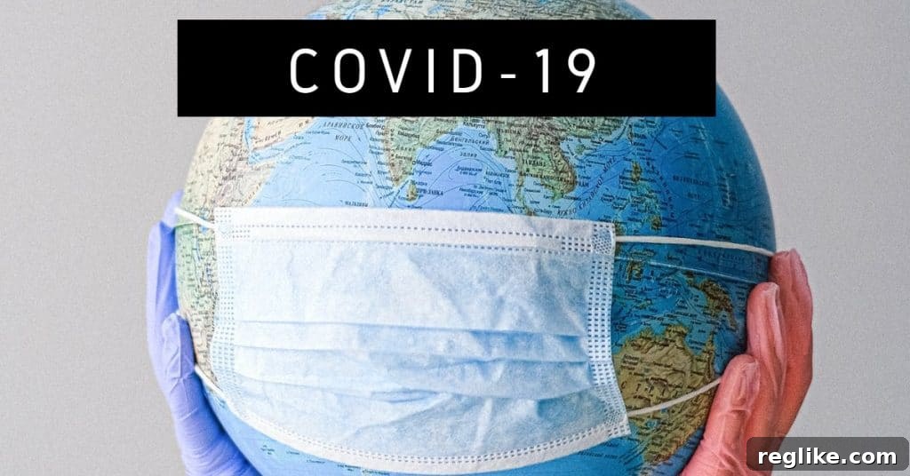 Verisign Cracks Down on COVID Domains 2 Photo of globe with a surgical mask held up with latex gloves and the words "covid-19"