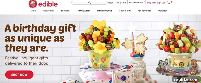 Fruit Company Fights for Edibles.com Domain 2 A screenshot of Edible Arrangements' website