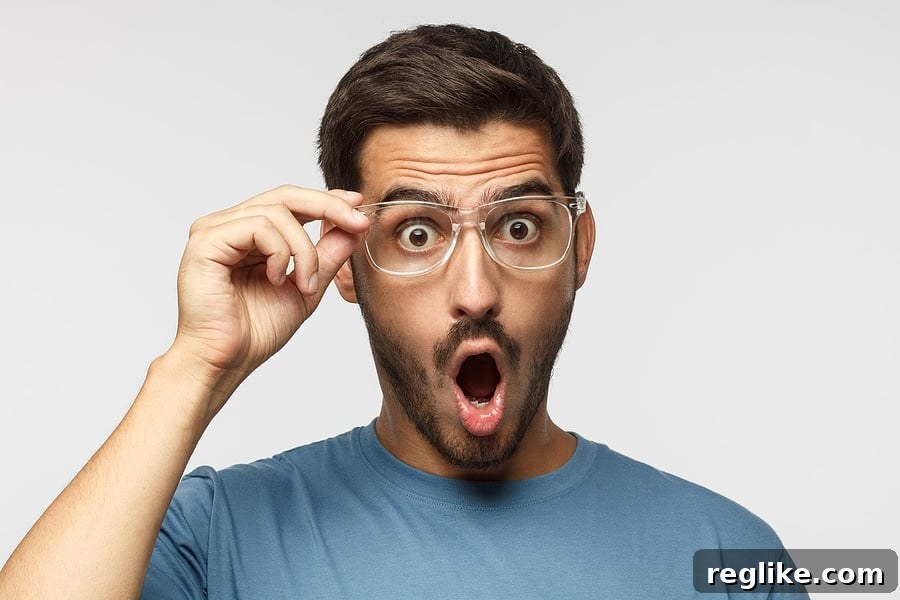 CentralNic's First Half Success Drives Ad Revenue Skyward 2 Man with surprised expression, representing unexpected positive market trends in domain monetization highlighted by CentralNic's performance.