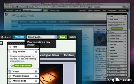 Improved DevHub Editor User Interface Screenshot of DevHub's improved website editor showing real-time content changes and intuitive interface.