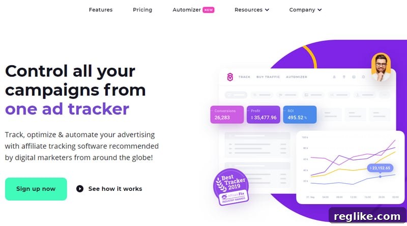 CentralNic Acquires Codewise for $36 Million to Boost Monetization 2 Screenshot of Voluum home page