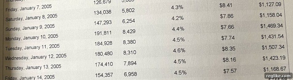 Domain Investing's Footprints: Tracing the Past 3 A picture of a printout of earnings from Google Adsense