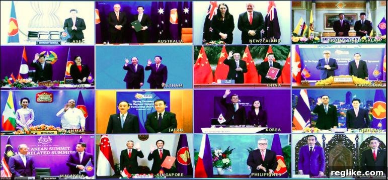 RCEP Fuels Domain Demand 2 An image of the virtual RCEP signing ceremony