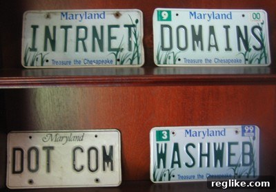 Mike Mann's License Plate Collection A collection of Mike Mann's former license plates, showcasing his history with domain names and digital ventures.
