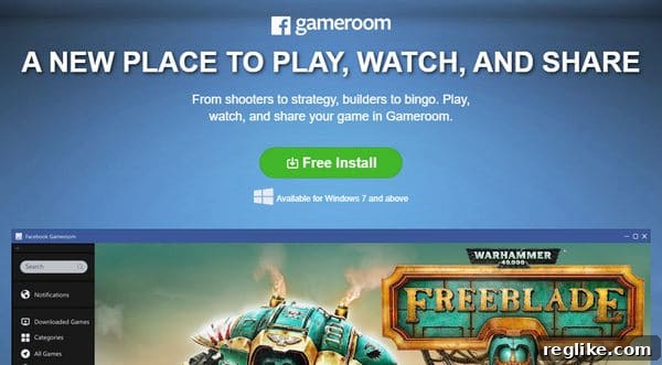 Facebook secures GameRoom domain rights 2 Screenshot of Facebook Gameroom interface, illustrating the online gaming platform's appearance.