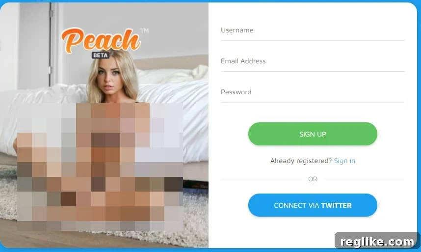 Fruity Feud: Peach.com Sues Peachly 2 A screenshot of Peach.com
