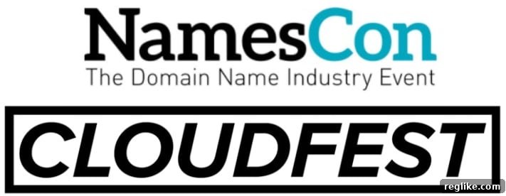 NamesCon and Cloudfest Spin Off for Independence 2 People attending a professional tech conference with bright lighting and engaging speakers.