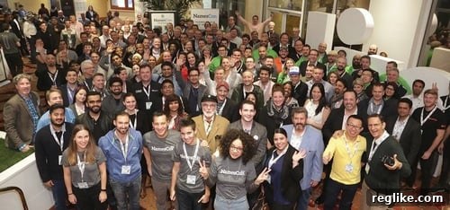 When will in-person domain events resume? 2 A picture of people attending a NamesCon conference, symbolizing the longed-for return to in-person domain industry events and networking.