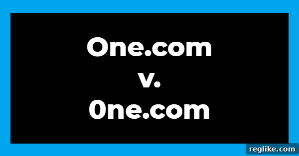 One.com Loses Cybersquatting Fight to 0ne.com 2 The words "one.com vs. 0ne.com" in white letters on a black background with a blue border