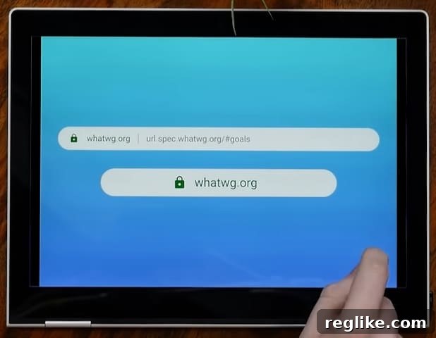 Google Chrome Reinstates Full URLs 2 Screenshot from Google video about URLs showing second level domains