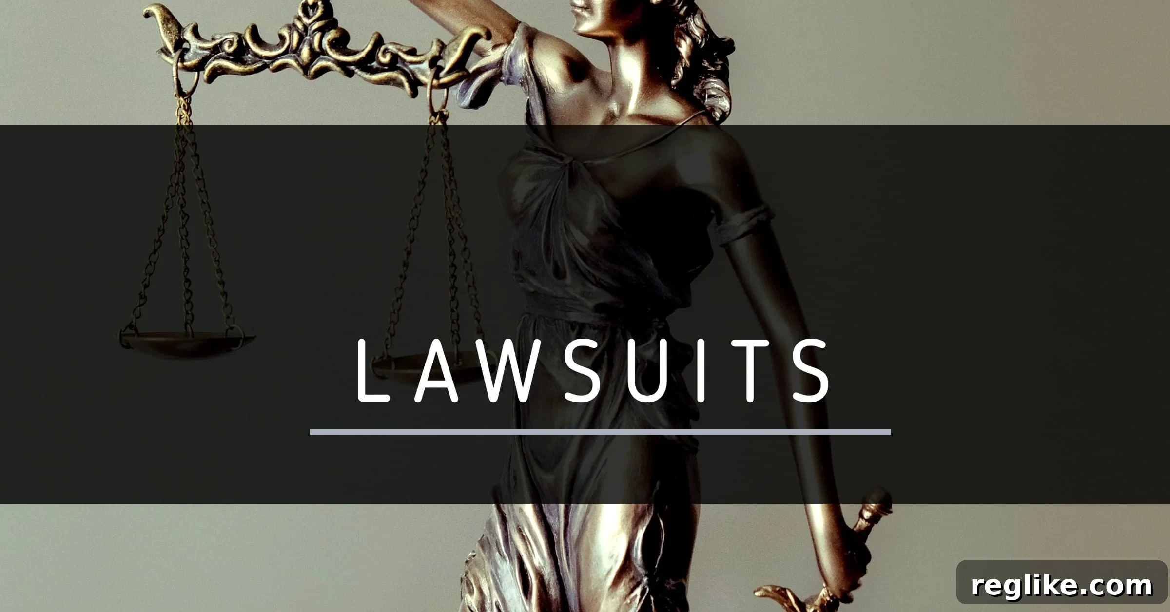Strategic Reasons to Choose Litigation Over UDRP for Domain Disputes 2 An image of justice with scales and the words "lawsuits"