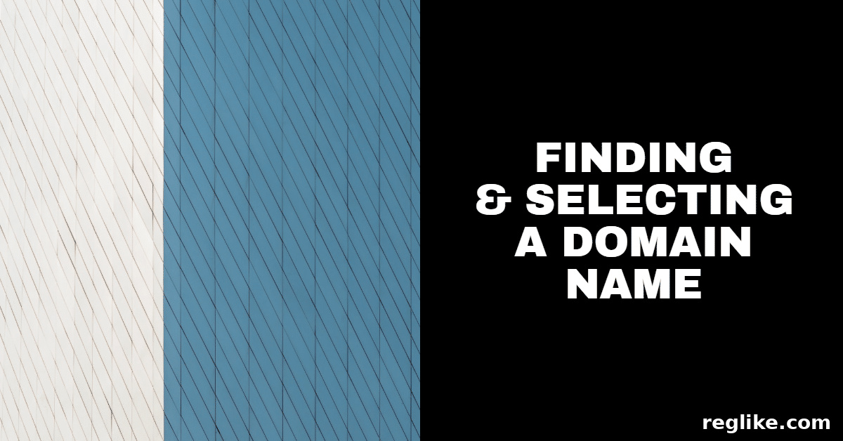Naming Your Digital Venture 2 Graphic that says "Finding & Selecting a domain name"