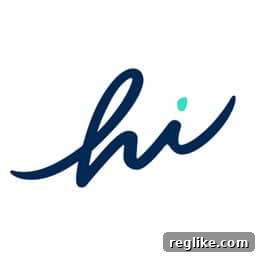 Former Bitcoin.com CEO Spearheads Hi.com Initiative 2 Logo for Hi has the word high is cursive, lowercase h and i, with blue hues.