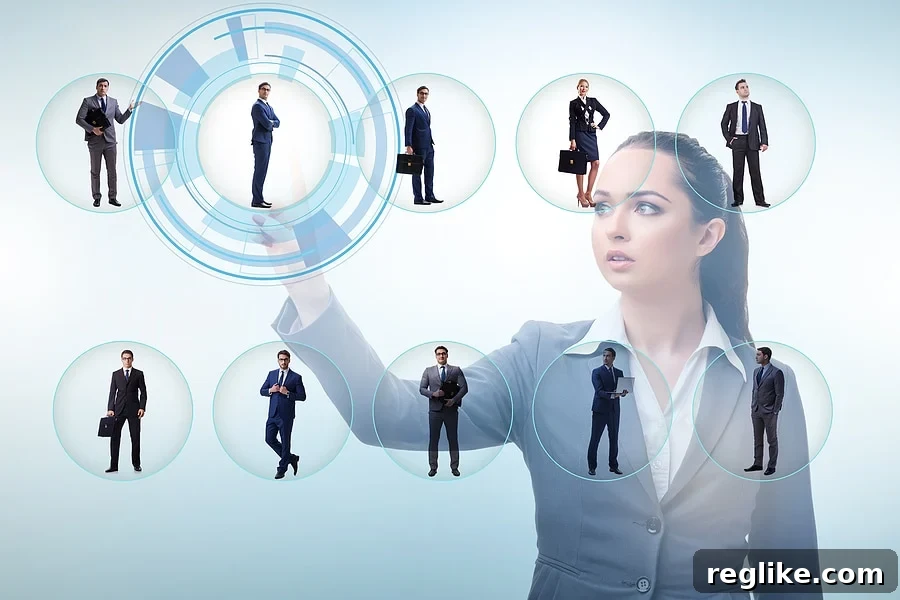 The Skewed Reality of Domain Investing 2 Survivorship bias image of woman selecting one of ten people