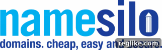 NameSilo Hits Record Revenue, Scraps Deal 2 Logo for NameSilo with the tagline domains.cheap, easy and secure. in blue colors