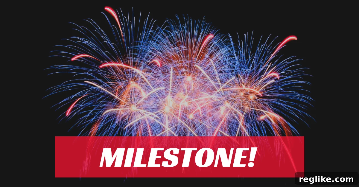 Sav.com Crosses Million-Domain Mark 2 Picture of red, blue and yellow fireworks with the word "milestone" in white letters on a red background.