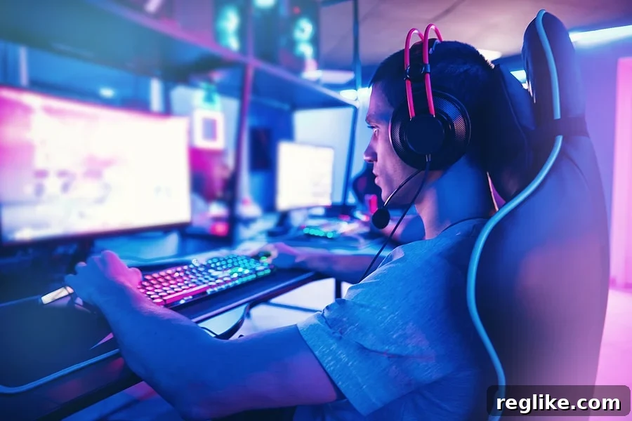 Investing in .gg Domains Will Get Pricier 2 Picture of a man playing video games in an esports club