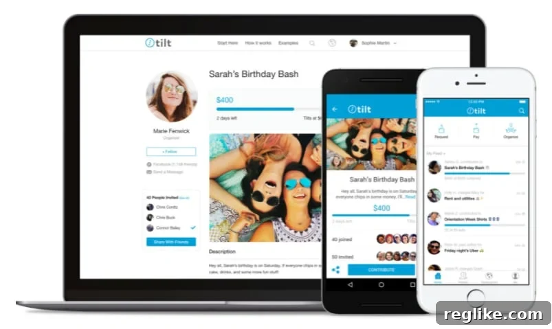 Airbnb's Cybersquatting Bid for Tilt.com Fails 2 Screenshot of Tilt.com social payments platform from 2017