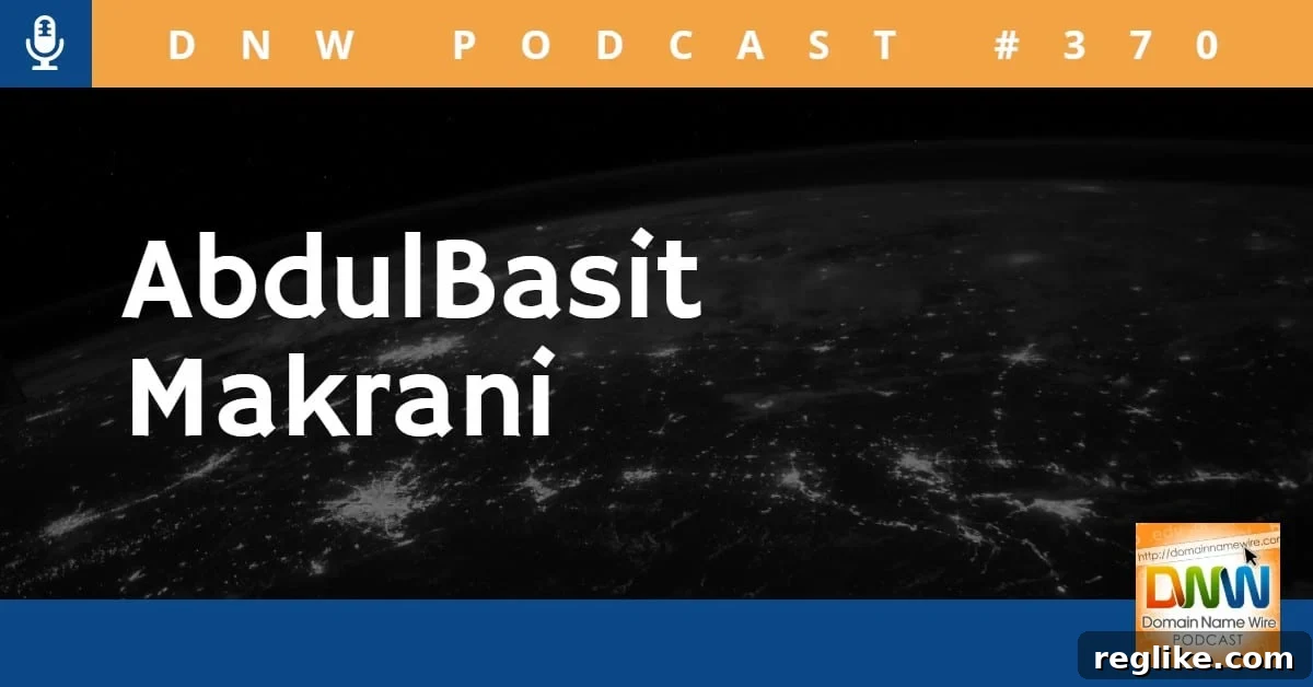 AbdulBasit Makrani, a leading domain investor, sharing his expertise and valuable tips on Domain Name Wire Podcast #370, discussing strategies for domain acquisition, sales, and pricing.