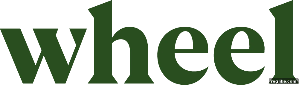 Logo for Wheel has the word wheel in lowercase letters in green