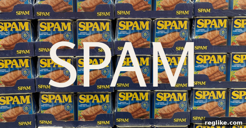 Registrars vs. Spam: The Whois Data Blackout 2 A picture of multiple cases of spam meat with the word "spam" on top.