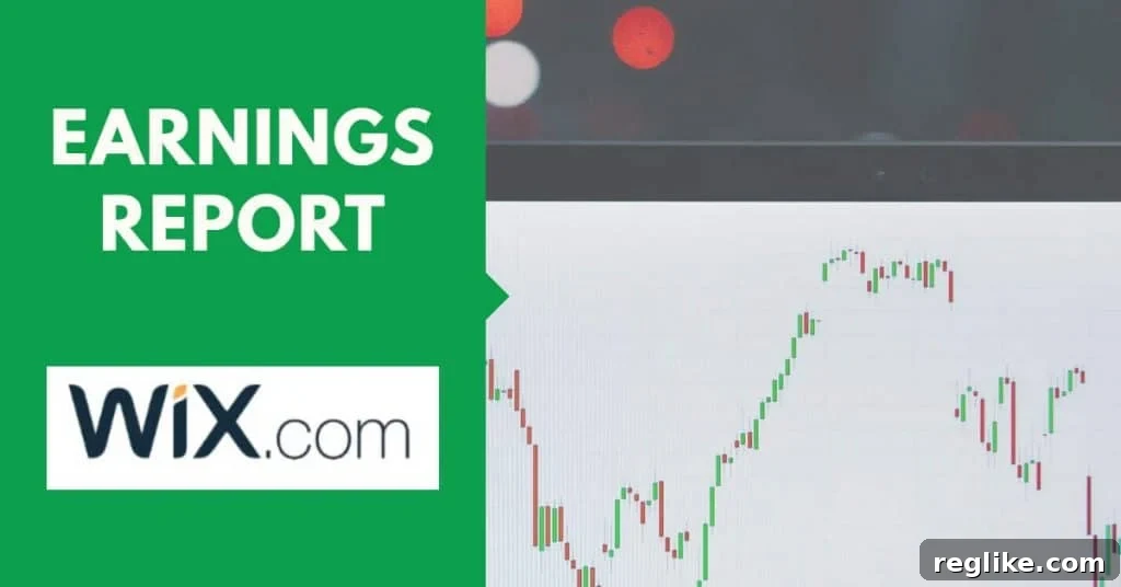 Wix and Squarespace Face Investor Skepticism After Earnings Disappointment 2 Stock chart illustrating Wix earnings report
