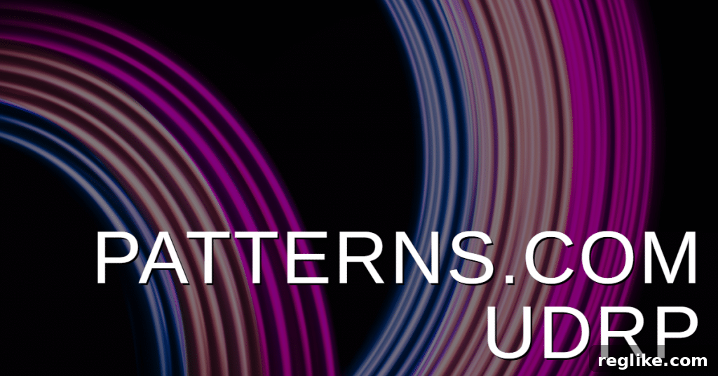 Epik's UDRP Triumph Returns patterns.com to Owner 2 Patterns.com UDRP decision graphic with purple, pink and blue abstract patterns and text indicating domain dispute resolution