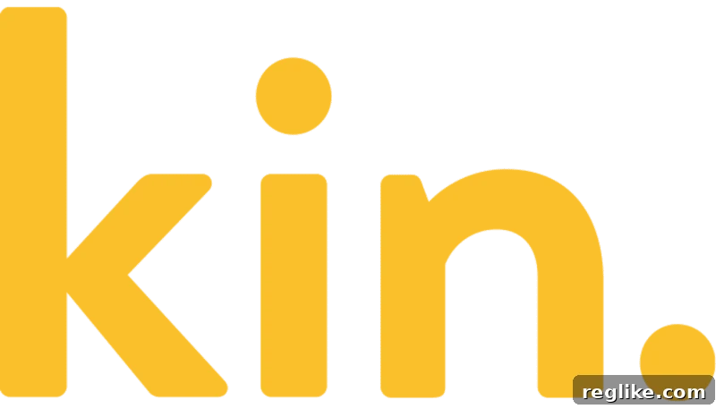 Logo for Kin insurance has kin. in lower case orange letters