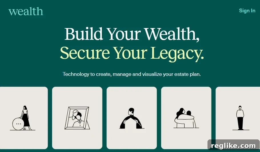 Wealth.com Unveils Future-Proof Estate Planning 2 Screenshot of Wealth.com wealth management and will estate planning service