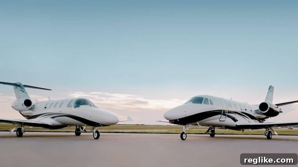 This Week in Domains: Cessna and Other Key Acquisitions 2 Picture of two Cessna Citation M2 planes in flight, showcasing advanced aviation technology.