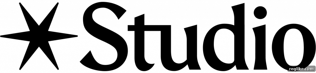 Logo for studio.com has a black star and the word studio.