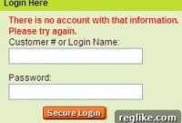 GoDaddy Login Error Interface Design