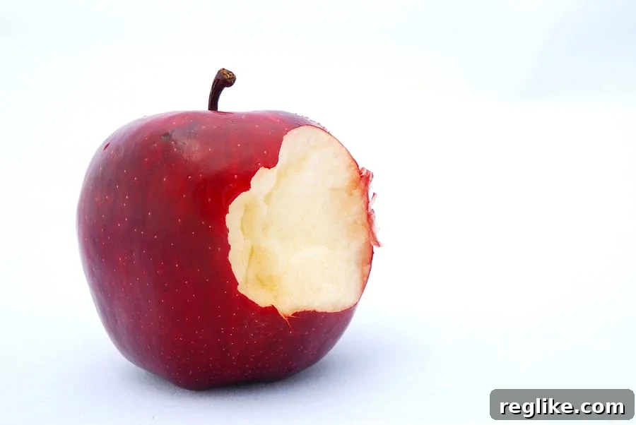 Camco Manufacturing Loses Renewed Cybersquatting Dispute 2 A vibrant red apple with a large bite taken out of it, symbolizing a second failed attempt.