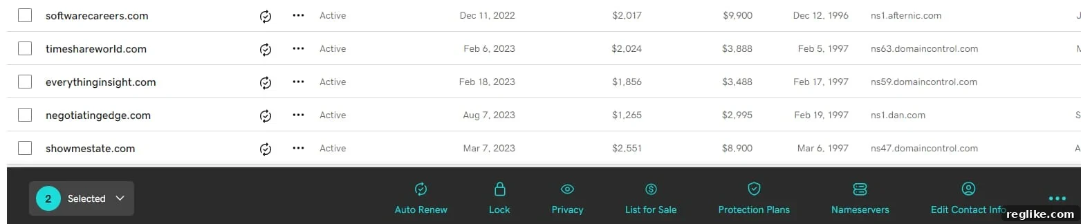 Hands-On with GoDaddy's New Account Manager 2 Picture of GoDaddy beta domain control center