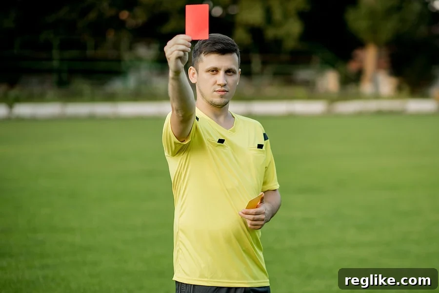 Issaquah Soccer Feud Leads to Reverse Domain Name Hijacking 2 Picture of soccer referee holding up a red card