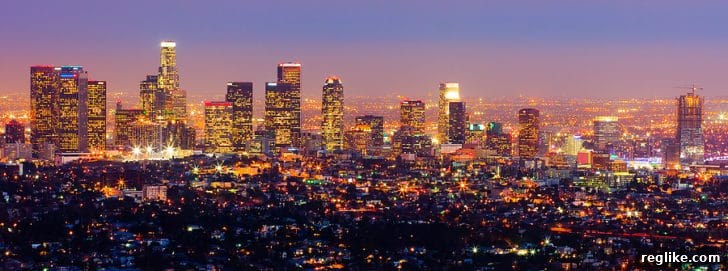 Los Angeles Gears Up for ICANN's November Summit 2 Picture of Los Angeles skyline at night with multiple skyscrapers