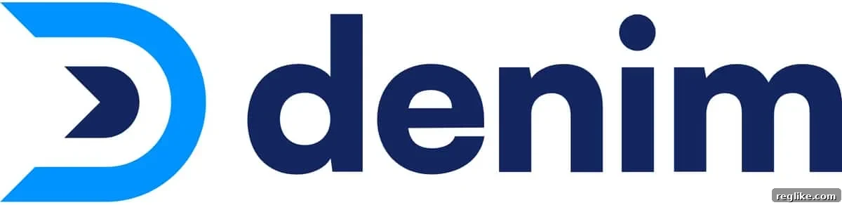 Denim Takes the Reins: Freight Broker Platform Unveils New Identity and Domain 2 Denim Logo: A stylized 'D' graphic and the word 'denim' in navy blue